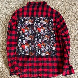 Novamen Red Flannel with Horror Back Patch!